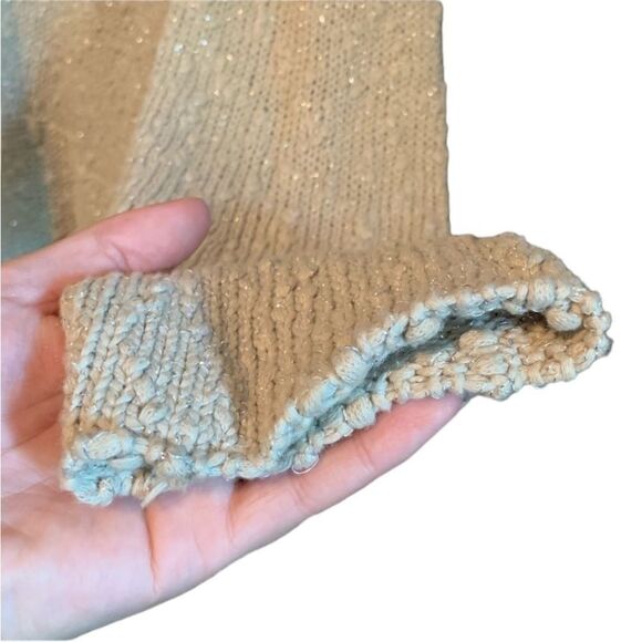 Chico’s metallic asymmetric knit sweater.‎ - Picture 8 of 12